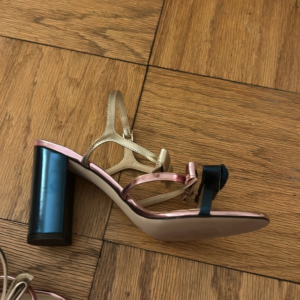 J. Crew Collection Tri-Color Bow Heels | Made in Italy - Picture 5 of 5